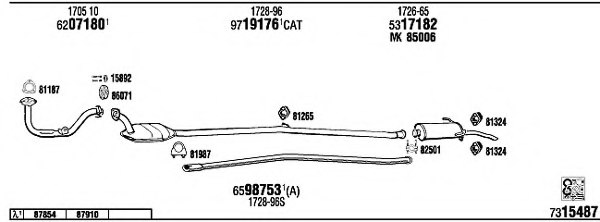 FONOS PE55036 Exhaust System
